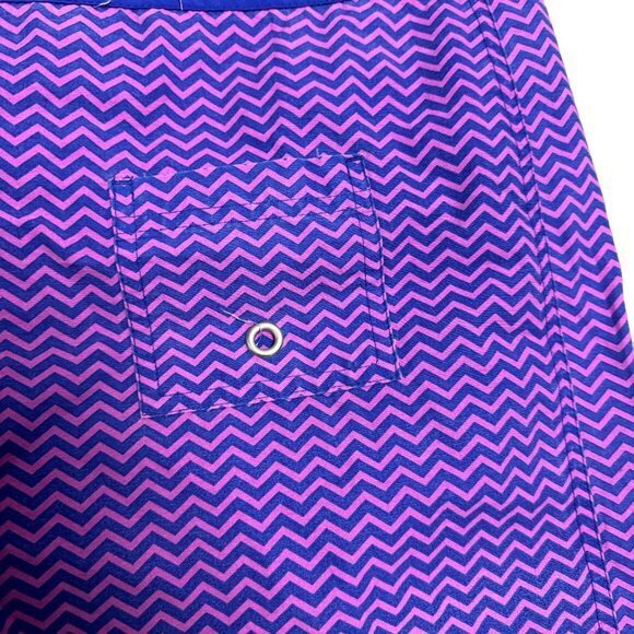 Tommy Bahama Mens Size XL Blue Pink Chevron Print Swim Trunks - Picture 8 of 9